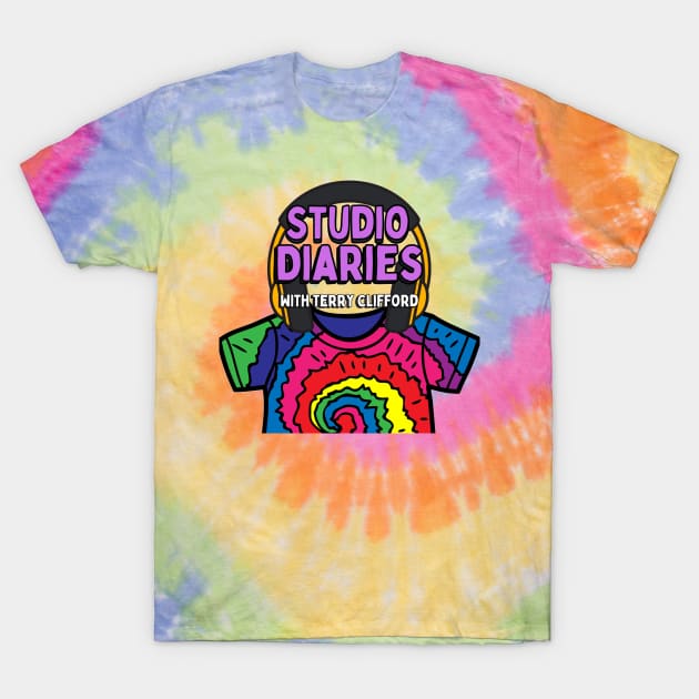 Studio Diaries Tie Dye Shirt with headphones T-Shirt by Studio Diaries